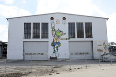 Fotos aus dem Hamburger Stadtteil Groß Borstel, Bezirk Hamburg Nord; Halle auf dem Stüver-Gelände. Auf dem 60 000 m² großen Grundstück sollen 400 Wohnungen entstehen.
