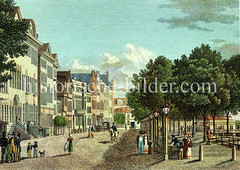 Altes Bild vom Hamburger Jungfernstieg, ca. 1820.