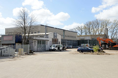 Fotos aus dem Hamburger Stadtteil Groß Borstel, Bezirk Hamburg Nord; Hallen auf dem Stüver-Gelände. Auf dem 60 000 m² großen Grundstück sollen 400 Wohnungen entstehen.