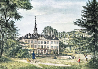 Schimmelmannsche Schloss in Wandsbek - Heinrich Carl von Schimmelmann (*  1724 in Demmin; †  1782 in Kopenhagen) war ein deutsch-dänischer Kaufmann und Sklavenhändler und -halter, der zu seiner Zeit einer der reichsten Männer Europas wurde.