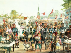 Der Lämmermarkt war ein Volksfest, das am Freitag vor Pfingsten vor dem Steintor stattfand. Ab 1874 wude der Lämmermarkt beim Lübecker Tor abgehalten.