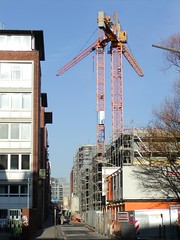 Fotos aus dem Hamburger Stadtteil Neustadt, Bezirk Hamburg Mitte; Baustelle in der Admiralitätsstraße / Alsterfleet (2002).