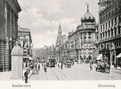 Historisches Foto von Budapest (ca. 1900); Elisabethring.