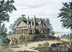 Gasthaus Tempel bei Teufelsbrück in Hamburg Nienstedten, ca. 1780 - abgebrannt 1796.