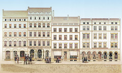 Historische Ansicht vom Neuen Wall - Neubauten nach dem Hamburger Brand von 1842.