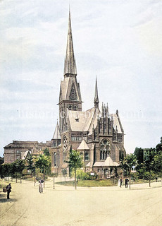 Christuskirche in Hamburg  Eimsbüttel, geweiht 1886 - neogotischer Backsteinbau - Architekt v. Otzen