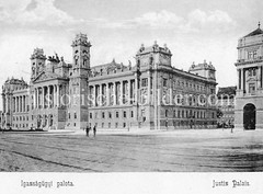 Historisches Foto von Budapest (ca. 1900); Justiz Palais.