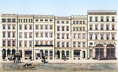 Historische Ansicht vom Neuen Wall - Neubauten nach dem Hamburger Brand von 1842.
