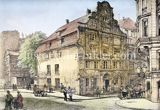 Barockhaus in der Hamburger Altstadt, Kaufmannshaus - errichtet ca. 1780.