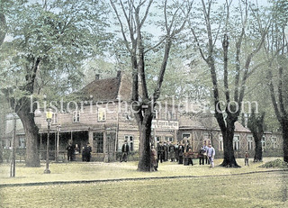 Ausflugslokal Von Essen's Garten an der Hamburger Straße in Hamburg Barmbek, ca. 1860.