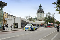 Fotos aus Stockholm, der Hauptstadt Schwedens; Bahnhof Odenplan /  Gustav-Wasa-Kirche.