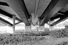 Autobahnbrücke der A 14 über die Elde bei Fresenbrügge, Grabow.