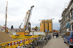 Fotos von  Stadt Ludwigslust im Landkreis Ludwigslust-Parchim im Bundesland Mecklenburg-Vorpommern; Baustelle Bahnhofsplatz.