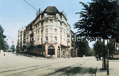 Eckgebäude / Wohnhaus an der Hammer Landstraße - historische Bilder aus dem Hamburger Stadtteil Hamm.