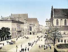 Historische Ansicht von   Breslau,  Wrocław   in Polen; Schweidnitzerstraße.