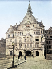 Historische Ansicht von Dresden; Georgentor.