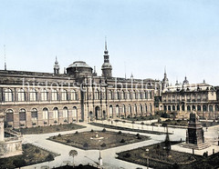Historische Ansicht von Dresden; Königliche Gemäldegalerie.