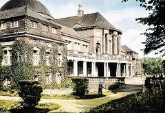 Historische Ansicht der Hamburger Universität an der Edmund Siemers Allee, ca. 1935.