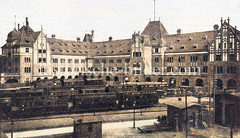 Bahnpostamt Hühnerposten in Hamburg Hammerbrook, ca. 1904.