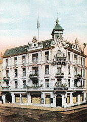 Altes Bild vom Hotel Kaiserhof in Harburg an der Elbe, Wilstorfer Straße ca. 1905.