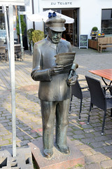 Telgte  ist eine Stadt im Kreis Warendorf im Bundesland Nordrhein-Westfalen; Skulptur Stadtausrufer.