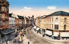 Historische Straßenansicht der Wilstorfer Straße in Harburg, ca. 1906.