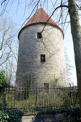 Die Stadt Warendorf ist die Kreisstadt des Kreises Warendorf - sie liegt im Regierungsbezirk Münster im Bundesland Nordrhein-Westfalen; Bentheimer Turm, Wehrturm / Stadtbefestigung.