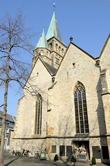 Die Stadt Warendorf ist die Kreisstadt des Kreises Warendorf - sie liegt im Regierungsbezirk Münster im Bundesland Nordrhein-Westfalen; Sankt Laurentius Kirche.