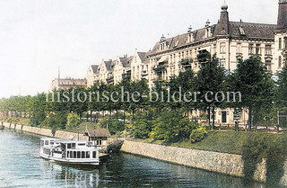 Anlegestelle der Alsterschifffahrt am Eilbekkanal im Hamburger Stadtteil Barmbek Süd.