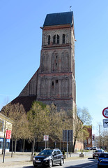 Die Hansestadt  Anklam  ist eine Stadt im Landkreis Vorpommern-Greifswald in Mecklenburg-Vorpommern; Kirchturm Marienkirche.