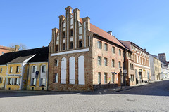 Die Hansestadt  Anklam  ist eine Stadt im Landkreis Vorpommern-Greifswald in Mecklenburg-Vorpommern;  gotisches Giebelhaus - Backsteingotik.