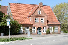 Preetz ist eine Kleinstadt  im Kreis Plön in Schleswig-Holstein; historisches Wohnhaus an der Mühlenstraße - das Gebäude steht unter Denkmalschutz.
