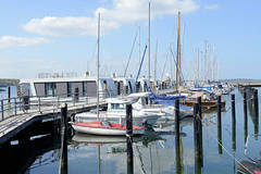 Laboe ist eine Gemeinde im Kreis Plön in Schleswig-Holstein; Marina mit Sportbooten / Hausbooten.