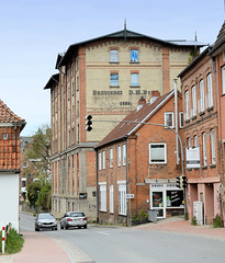 Lütjenburg  ist eine Stadt im Kreis Plön in Schleswig-Holstein;  historische Industriearchitektur - Brennerei 1889.
