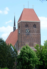 Die Hansestadt  Werben  (Elbe) ist eine Stadt im  Landkreis Stendal in Sachsen-Anhalt; Kirchturm der Sankt Johannis Kirche.