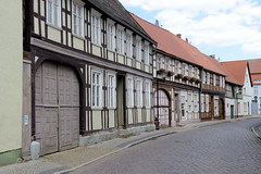 Die Hansestadt  Werben  (Elbe) ist eine Stadt im  Landkreis Stendal in Sachsen-Anhalt; Fachwerkhäuser mit großer Toreinfahrt.