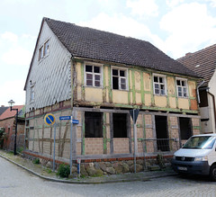 Die Hansestadt  Werben  (Elbe) ist eine Stadt im  Landkreis Stendal in Sachsen-Anhalt; altes Fachwerkhaus, teilrestauriert.