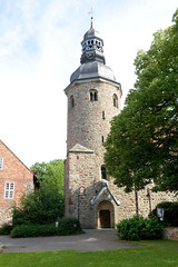 Zeven  ist eine Stadt im Landkreis Rotenburg (Wümme) in Niedersachsen; Klosterkirche St. Viti -  Feldsteinmauerwerk im romanischen Baustil.