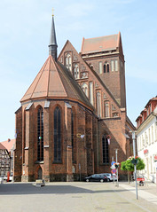 Die Stadt Perleberg ist die Kreisstadt des Landkreises Prignitz im Land Brandenburg; Chor, Pfarrkirche Sankt Jacobi.