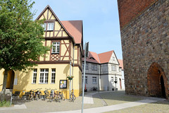 Die Stadt Perleberg ist die Kreisstadt des Landkreises Prignitz im Land Brandenburg; Pfarrhaus, jetzt Superintendentur am Kirchplatz.