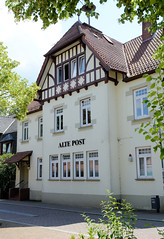 Scheeßel ist eine Ortschaft in der gleichnamigen Gemeinde im Landkreis Rotenburg (Wümme) in Niedersachsen;  Gebäude der Alten Post.