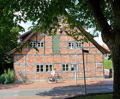 Rotenburg (Wümme) ist eine Stadt und Kreisstadt des gleichnamigen Landkreises  in Niedersachsen; Fachwerkhaus.