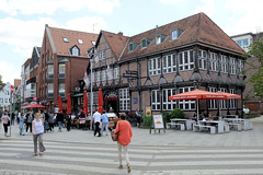Fotos aus dem Hamburger Stadtteil Bergedorf; historisches Gasthaus am Sachsentor, errichet ab 1550.