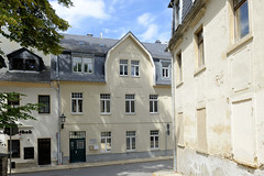 Annaberg-Buchholz ist eine   Kreisstadt im  Erzgebirgskreis in Sachsen; denkmalgeschütztes Wohnhaus im Steinweg - ursprünglich erbaut um 1800.