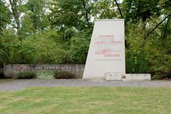 Mahnmal des Aussenlagers Genthin der Konzentrationslager Ravensbrück und Sachsenhausen.