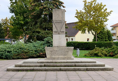 Seelow ist die Kreisstadt des Landkreises Märkisch-Oderland im Bundesland Brandenburg; Denkmal Opfer des Faschismus ODF.