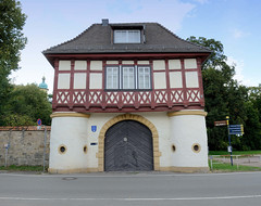 Arnstadt, auch als Bachstadt Arnstadt bezeichnet, ist eine Kreisstadt in  Thüringen; Fischtor - altes Tor der Stadtbefestigung, ca. 1553.