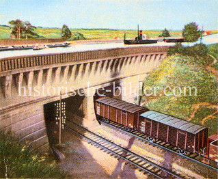 Eisenbahntunnel unter dem Havel-Oder-Kanal bei Eberswalde der  Eisenbahnlinie Berlin–Stettin - Abriss 2007.