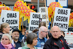 Demonstration Bündnis für soziale Gerechtigkeit am 29.10.22 in Hamburg; Omas gegen rechts.