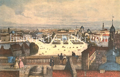 Historische Ansichten von Berlin; Panorama mit Lustgarten, um 1833.